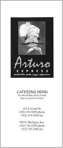 A page from the menu of the Arturo Express restaurant in Chicago