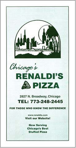 A page from the menu of the Chicago's Renaldi Pizza restaurant in Chicago