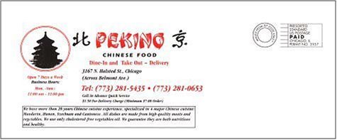 A page from the menu of the Peking Chinese Food restaurant in Chicago