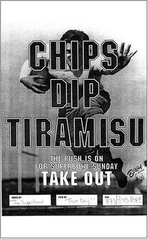 A page from the menu of the Chips Dip Tiramisu restaurant in Chicago