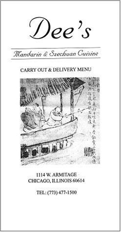 A page from the menu of the Dee's restaurant in Chicago