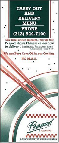 A page from the menu of the Peapod restaurant in Chicago