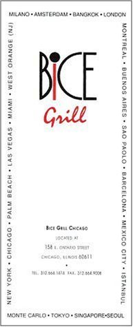 A page from the menu of the Bice Grill restaurant in Chicago
