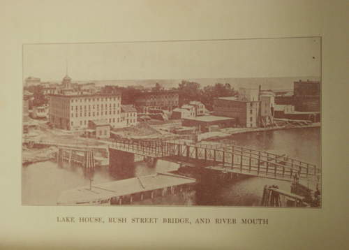 Lake House, Rush Street Bridge, and River Mouth